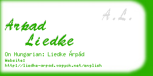 arpad liedke business card