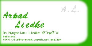arpad liedke business card